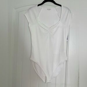 White short sleeve bodysuit t-shirt